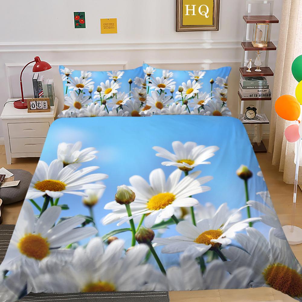Домашнее постельное белье с цветочным принтом, полноразмерные покрывала из микрофибры, высокое качество, дизайн, декор для спальни для девочек