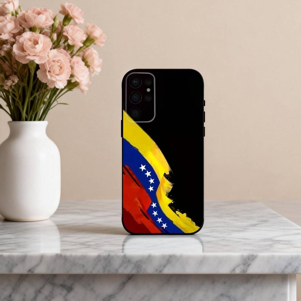 V-Venezuela-A F-Flag-G Phone Case For Samsung S25,24,23,22,30,21,10,9,Ultra,Plus,Lite,FE,4,5 G Soft Black Case