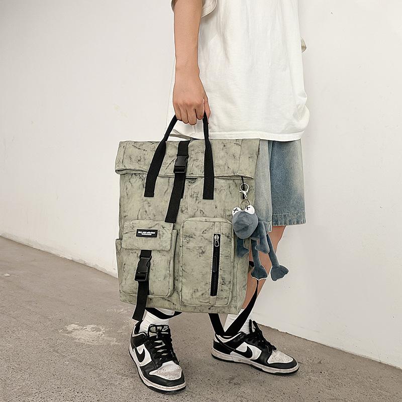 Schoolbag Japanese school bag male trend Korean version junior high school high school boys Harajuku Internet celebrity backpack 11.1 inch