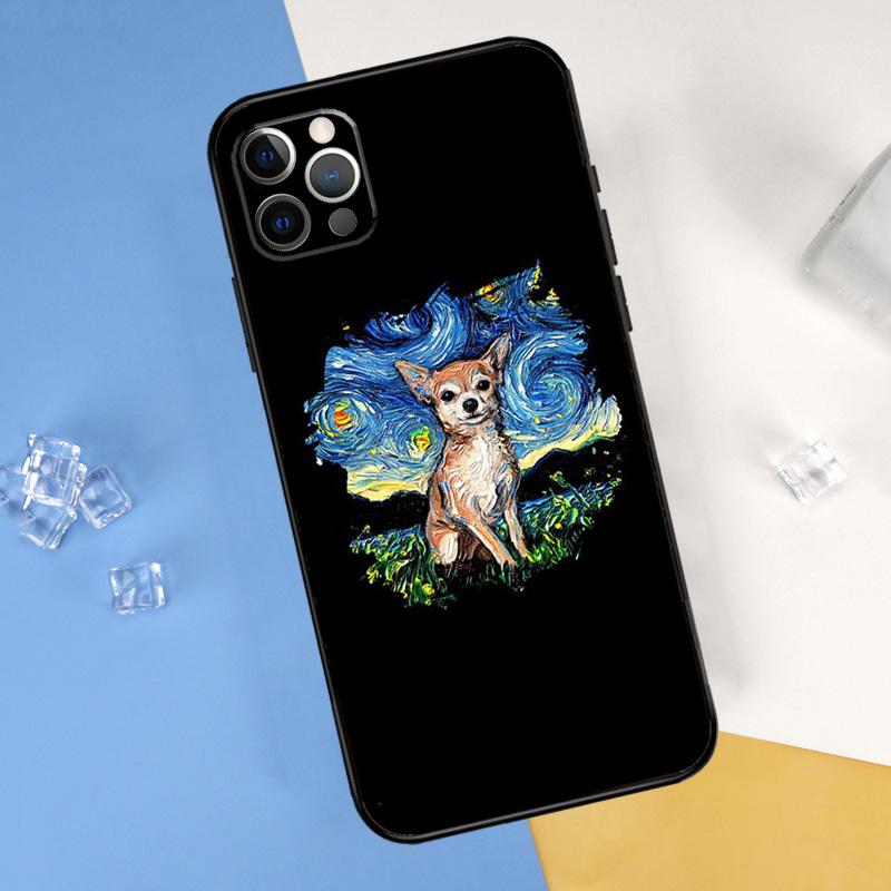 Чехол для телефона iPhone 16 15 11 12 13 14 Pro Max XR X XS Max Plus 12 13 Mini с изображением собаки чихуахуа, задняя крышка, чехол для телефона