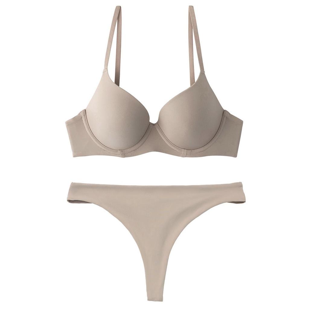 Бесшовный комплект бюстгальтера с застежкой спереди, гладкой посадкой и мягкой косточкой