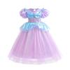 Girls Little Mermaid Charm Princess Dresses Cosplay Kids Costume Carnival Party Children Halloween Dress Up Clothes 2-10Y