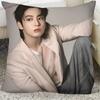 1 шт. Наволочка для подушки Singer J-Jungkook, Квадратная наволочка для подушки, Декор спальни, дивана, гостиной, Повседневная наволочка
