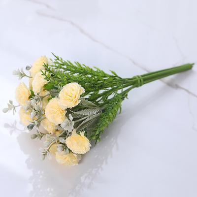 1 филиал??Искусственный шелковый цветок?Без полива?Многоразовый?Яркие цвета?Настоящий искусственный свадебный цветок гвоздики?для балкона?