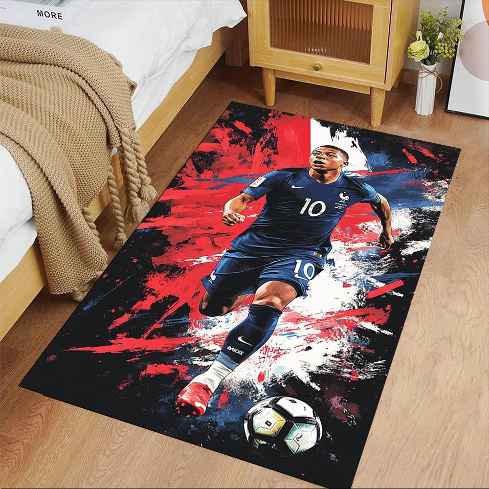 Star Player Kylian Mbappé Carpet Suitable for Bedrooms Outdoor Kitchen Dining Room Anti-slip Rug Office home decor Perfect Birthday Christmas Gift Ide