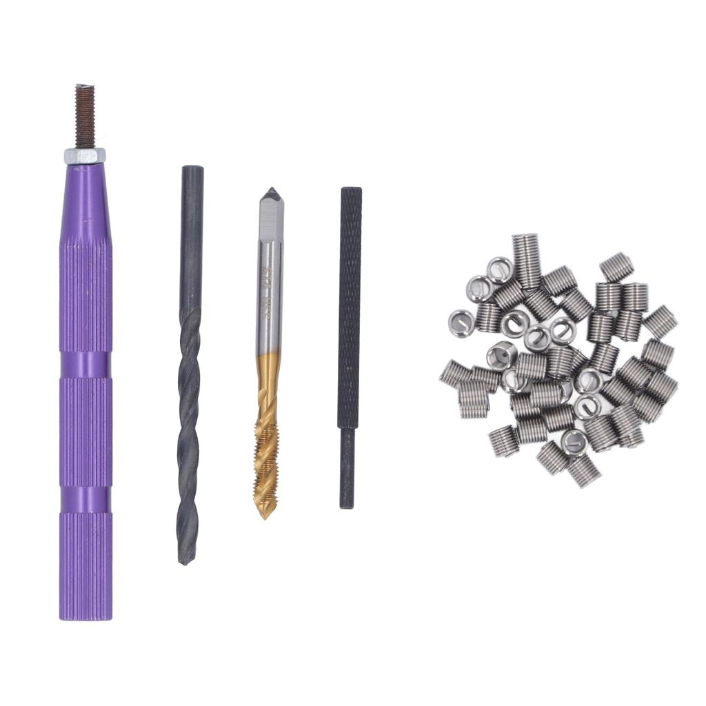 54PCS Set Metric Thread Repair Kit 304 Stainless Steel Thread Repair Insert Kit for Home