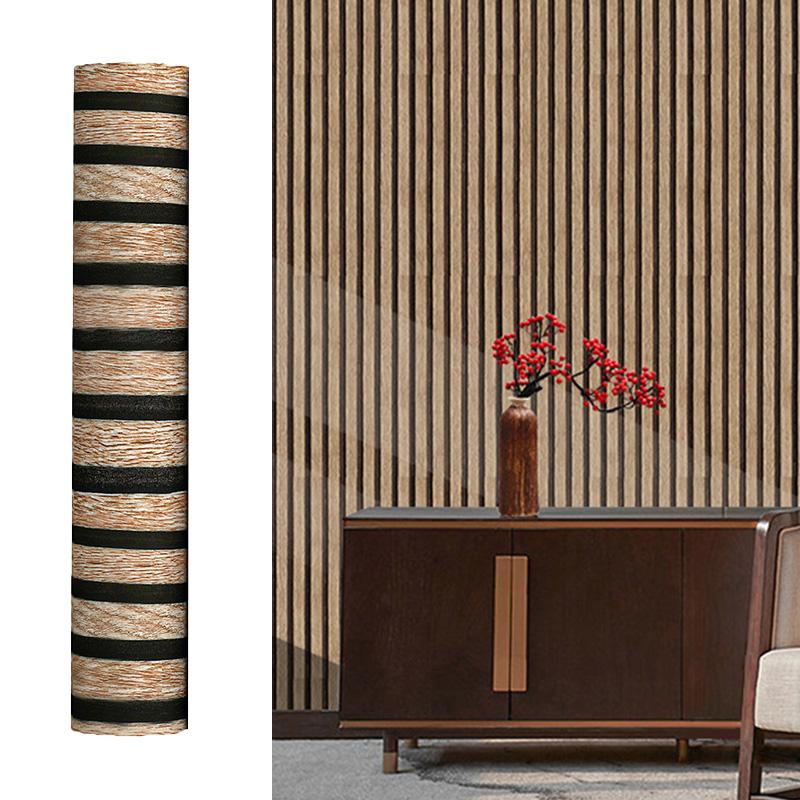 45 см самоклеящийся большой рулон водонепроницаемый фон стол шкаф деревянные полосы настенная наклейка ПВХ