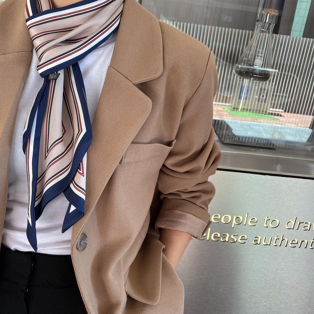 Весенне-летний атласный длинный шарф для женщин, солнцезащитная шаль, модный атласный длинный шарф для красоты, универсальный дорожный шарф