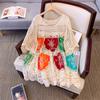 2025 New Summer Women Long Basic Knitted Dress Sleeve Colorful Lace Dresses Casual Loose