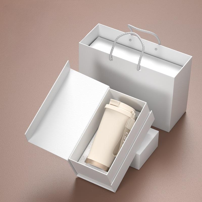 Straw Coffee Cup Female High-Looking Lightweight Water Cup 316 Stainless Steel Ceramic Liner Vacuum Cup