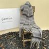 Autumn atmosphere~ Korean light luxury retro striped scarf mohair fringed scarf women's winter cold-proof versatile shawl