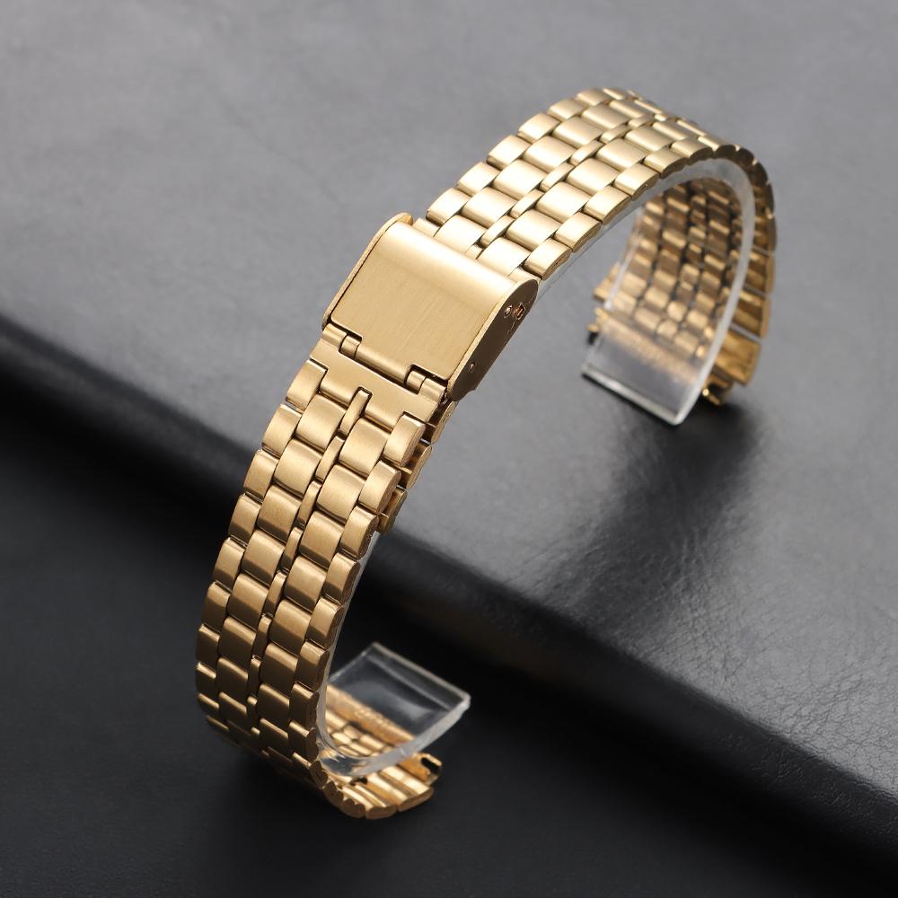 Ремешок из нержавеющей стали 18 мм для Casio для F91W F84/105/108 A158/168 AE1200/1300 B650 AQ230 Ремешок для часов Ультратонкие металлические браслеты
