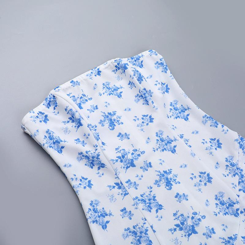 Осеннее женское платье на бедрах Fashion Ethos Slim-fit Print Top Dress A-swing