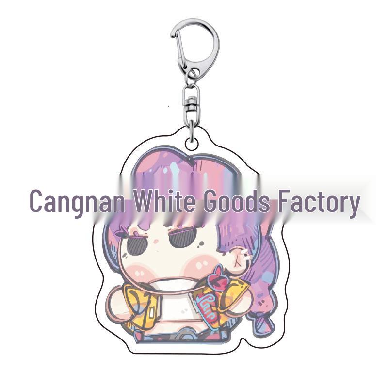 K-pop Брелок для ключей с женской группой «Охотники на демонов»: Милый акриловый брелок для школьной сумки Lumi, Zoe, Mira & Qin Yu