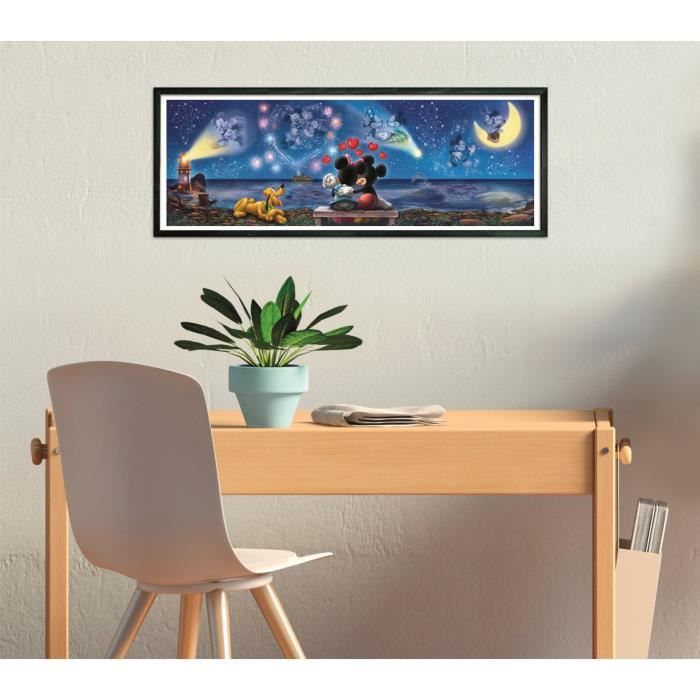 CLEMENTONI - Compact 1000 pièces Panorama - Mickey & Minnie