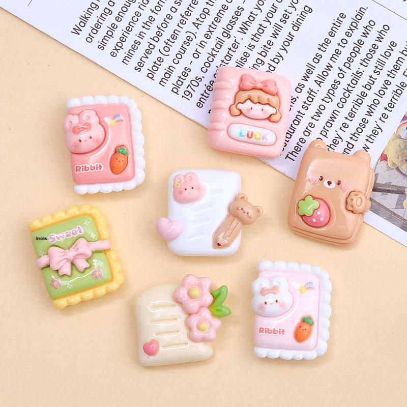 Little Bunny Cartoon Resin Buttons for DIY Jewelry & Hair Clips