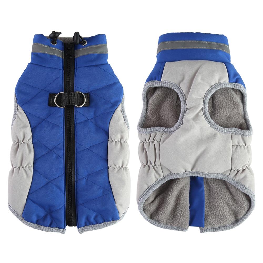 S-XXL Winter Warm Coat With Harness Soft Pet Dog Jacket Windproof Dogs Coat Zipper Thick Padded Warm Coats for Small Medium Dogs