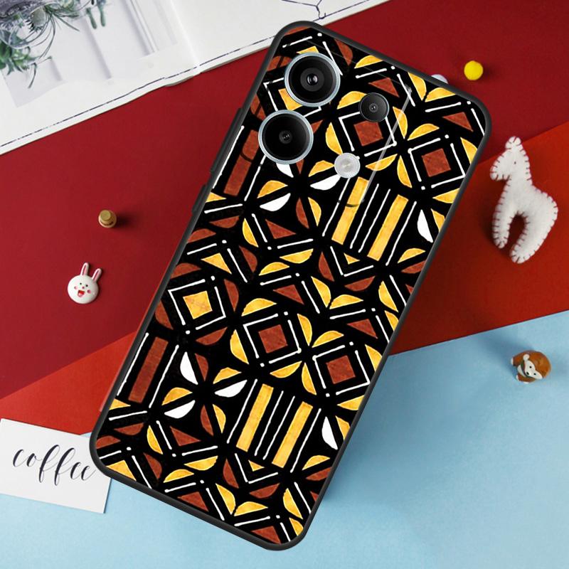 African Wax Print Design Case for Xiaomi Redmi Note 13 12 10 8 9 11 Pro 12S 10S 11S Redmi 13C 10A 10C 9C 12C Cover