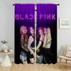 Kpop-Blackpinkes Оконная занавеска для комнаты 2 Панельная перегородка Современная гостиная Шторы Оттенки Тюль для спальни Кухня Затемнение