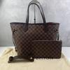 [Б/У] Сумка-тоут Neverfull Mm из клетчатого ламинированного канваса с кожаной отделкой - Отличное состояние #1HESRJ9