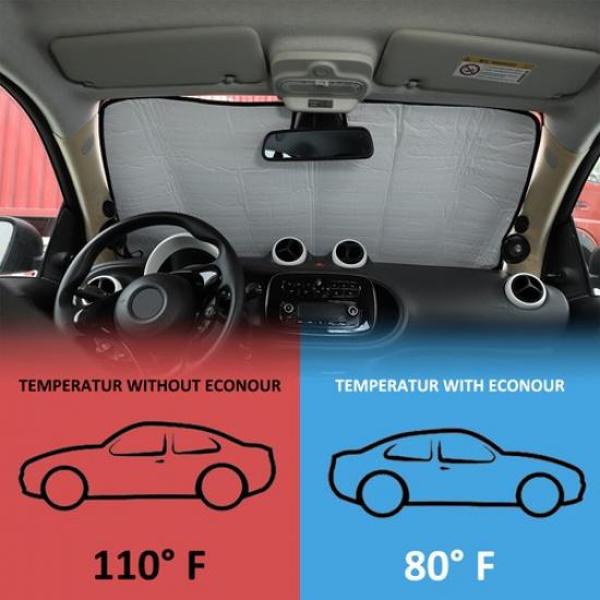 Fit For Smart Fortwo 2009- Front Windshield UV Block  Interior Sunshade