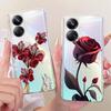 For Realme 10 Pro Case Soft Silicone TPU Protective Bow flower Phone Case For Realme 10Pro+ transparent Realme10 4G Cover Coque