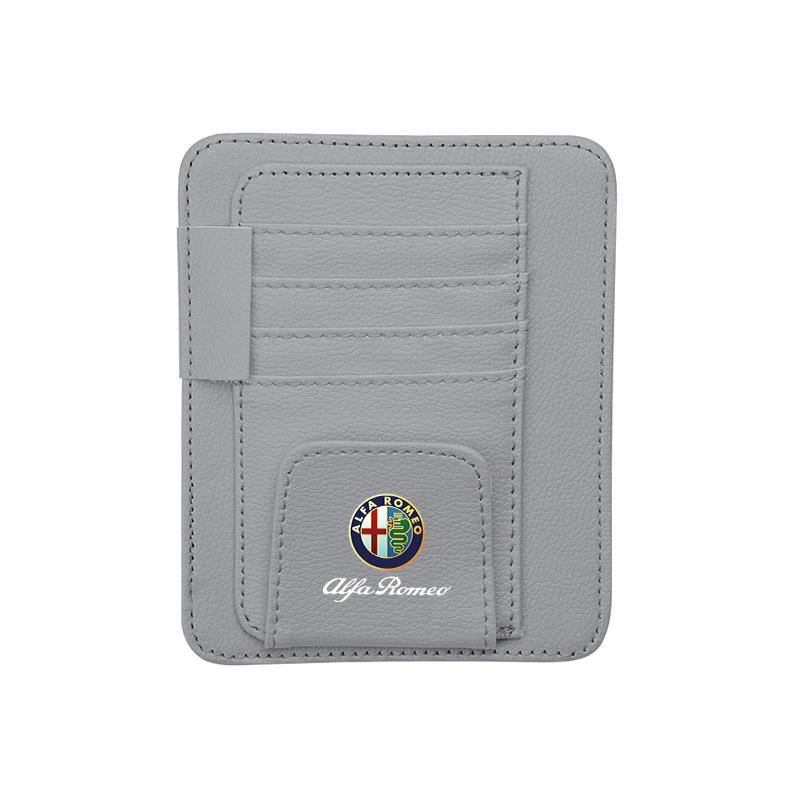 Car Stickers For Alfa Romeo Car Visor Storage Bag ID Card Glasses Organized Clip For Alfa Romeo Giulietta Mito 159 Giulia Stelvi