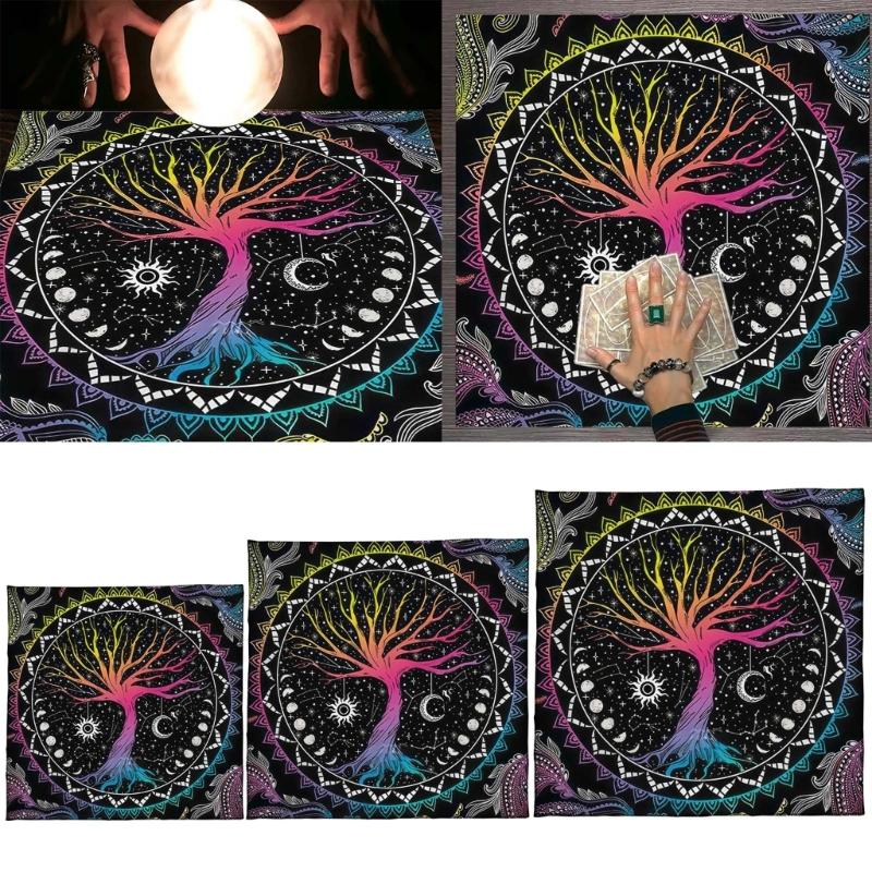 50x50/60x60/75x75см Скатерть-мат для Таро Геометрические гадания Скатерть для стола Настольная игра Коврик для карт Оракулов Коврик для рун