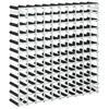 120 Bottle Wine Rack Black Solid Pine Wood