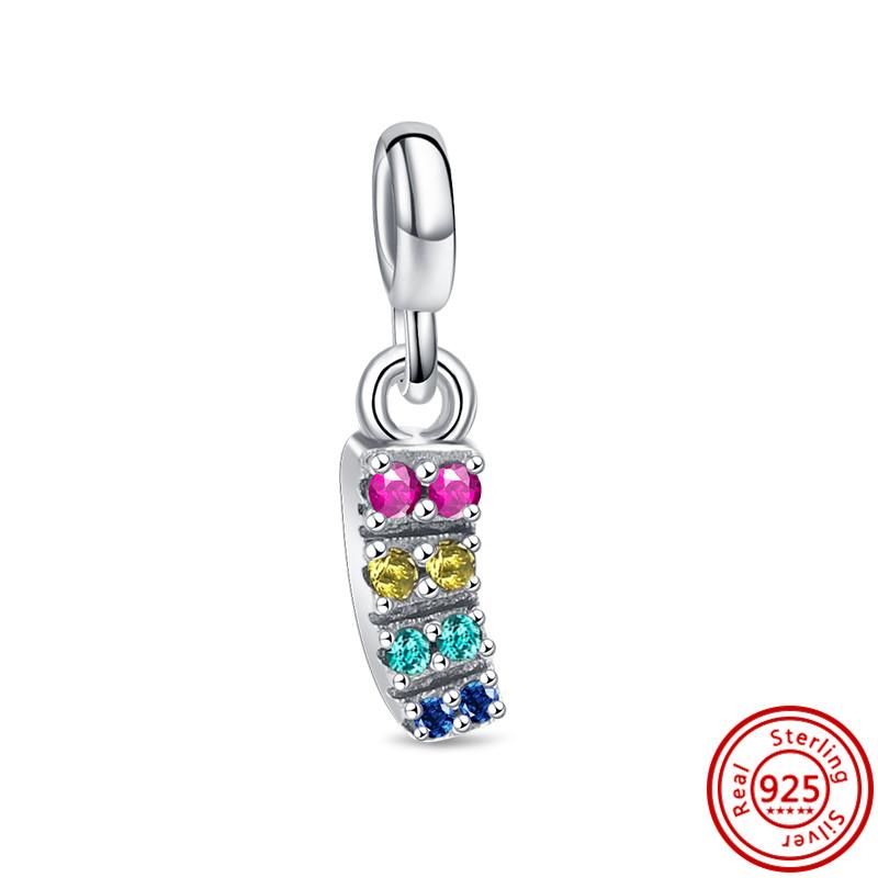 Стерлингового Серебра 925 пробы, мини-подвески серии Me, бусины, подходят для оригинального двойного звена, DIY браслет, женские подвески, ювелирные изделия