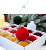 Набор Рождественских Флокированных Плюшевых Шаров, Украшения для Праздничной Елки