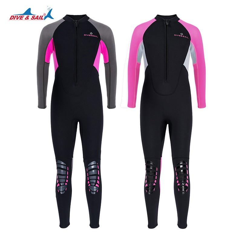Kids 2.5mm Full Wetsuit Snorkeling Diving Surfing Swimming Warm Thermal Long Sleeve Neoprene Suit Girls