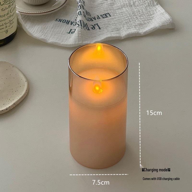 Светодиодная свеча-ночник с качающимся фитилем – Креативное настольное украшение для создания атмосферы в спальне