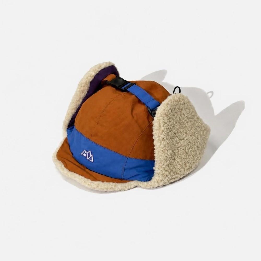 Warm Fluffy Earmuffs Autumn Winter Lei Feng Hat Retro Patchwork Bomber Hat For Women Men