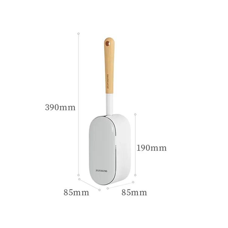 Щетка для унитаза с деревянной ручкой и держателем Изогнутая конструкция Угловая щетка для чистки туалета Настенная щетка для унитаза Аксессуары для ванной комнаты