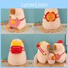 Burger Capybara Fries Apron Shaped Plush Doll Childrens Birthday Gift Decor Home