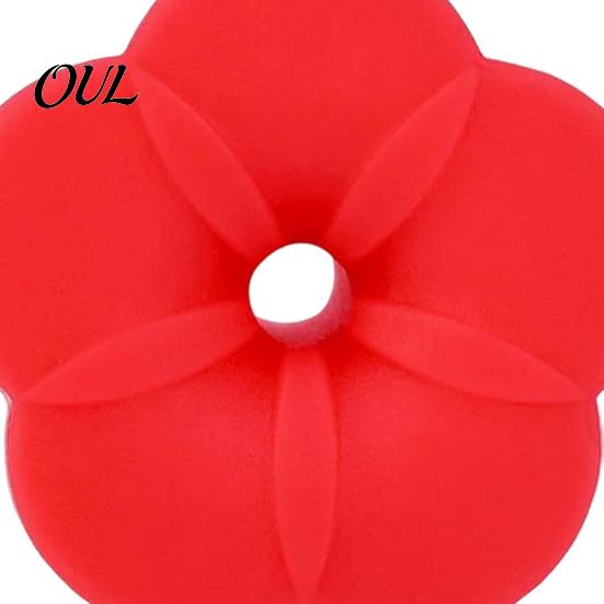 Universal Hummingbird Feeder Replacement 4PCS Parts, Simulated Red Flowers Shape, Nectar Flower Fit Silicone Waterproof Bird Accessories, for Outdoor