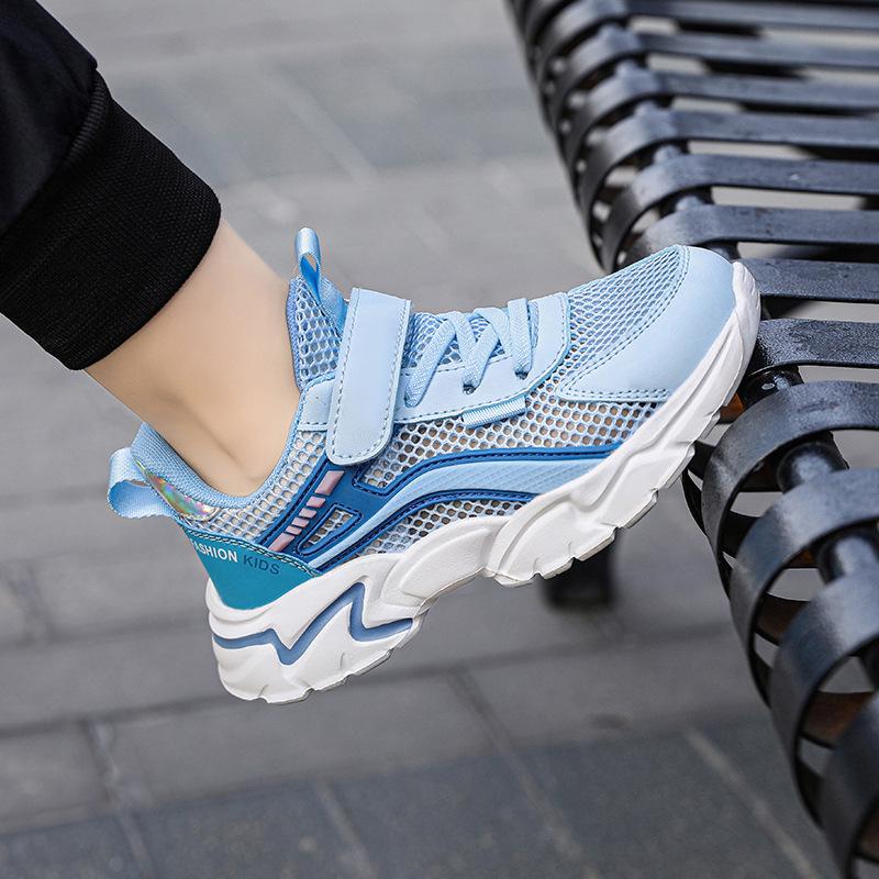 Детская спортивная обувь весна и лето новая для мальчиков и девочек дышащая одинарная сетка повседневная легкая пара сетчатых кроссовок кроссовки модная детская