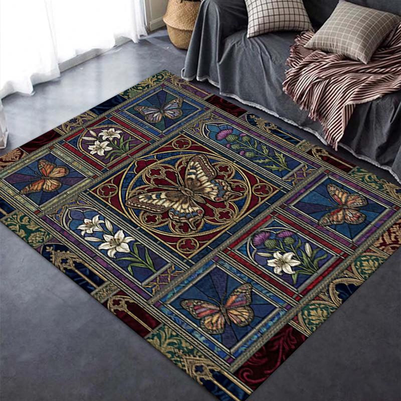 2025 New Butterfly Decoration Carpet Rug for Living Room Bedroom Home Sofa Decoration,Kids play Non-slip Floor Mat19