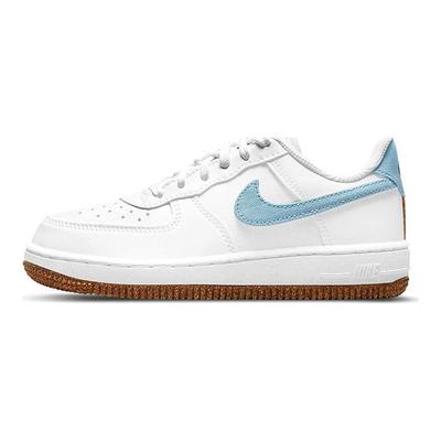Детские кроссовки Air Force 1 LV8 PS Indigo Белый Черный Обсидиан CZ2662-100