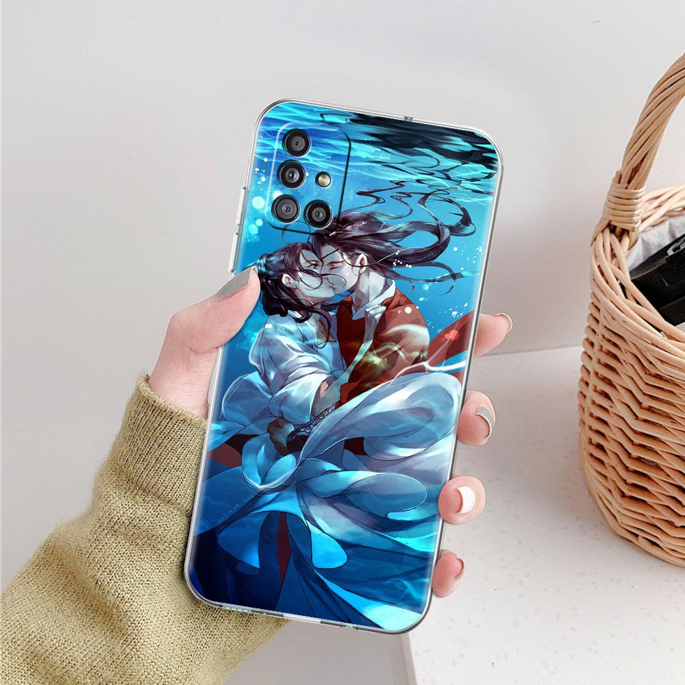 Soft Phone Case For Samsung Galaxy A51 A21s A71 A12 A31 A52 A41 A32 A02s A11 A72 A42 Clear Back Cover Chinese Tian Guan Ci Fu