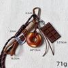 INS-Style Miu Series Alkaline Water Bread Bag - Cute Chocolate Pendant Jewelry Keychain