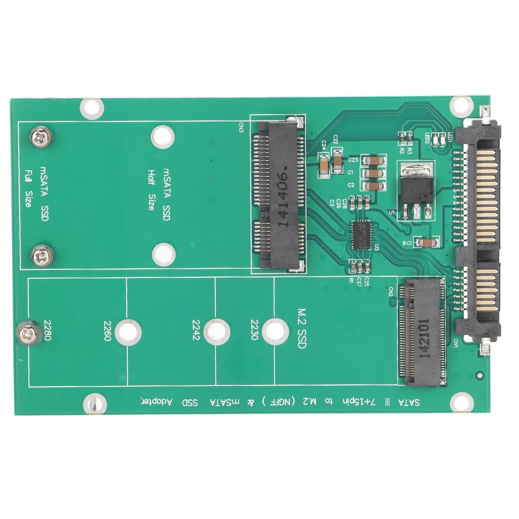 Адаптер M.2 NGFF на SATA Стабильный Удобный Прочный Прочный Конвертер MSATA SSD на SATA