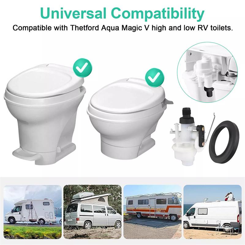 Ремонтный комплект клапана подачи воды для туалета RV Thetford Aqua Magic V Модель High / Low Запчасти для туалета RV 31705 31688 31687 31683