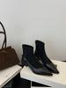 Pointed Boots Short Boots Women'S Autumn And Winter Women'S Boots Niche Low-Heeled Short Boots Design Sense Suede Fashion Boots