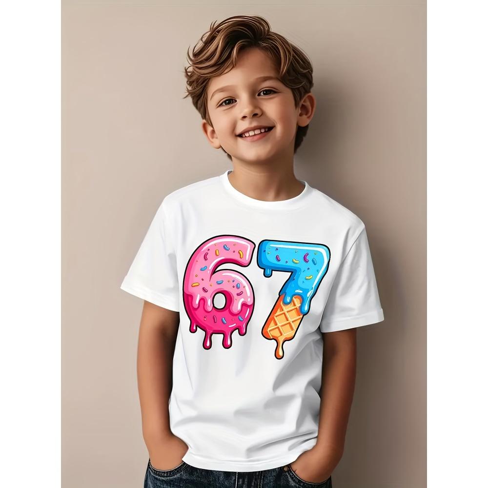 Italian Bad Math Joke T-shirt Fun Casual Short Sleeve Round Neck Top Summer Comfortable Children's T-shirt