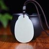 Natural Hetian Yufu pendant for women's necklace Birthday gift for girlfriend and wife with certificate