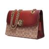COACH PARKER Coated Canvas Handbag, Shoulder Bag Medium Women's Brown Yellow 30585-B4RU