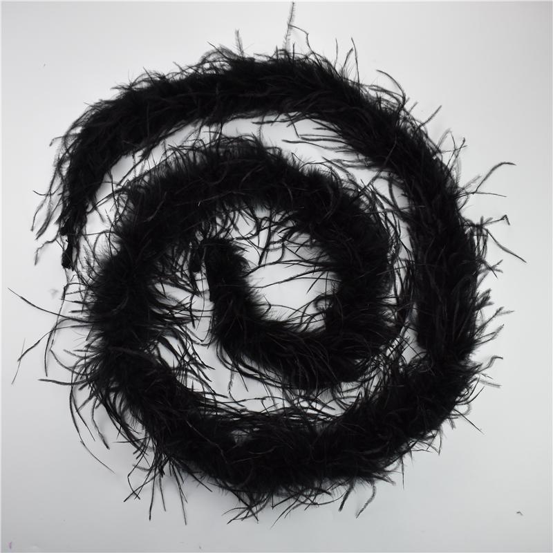 2Meters/Lot Ostrich Feather Boa Decor For Clothes Holiday Decorations Fluffy Feathers Cape Handicraft Accessories Plumas Trims