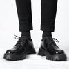 High Quality Men Streetwear Fashion Business Casual Thick Platform Leather Wedding Loafers Shoes Harajuku Korean Fashion Shoes